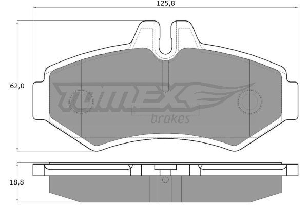 TOMEX BRAKES Комплект тормозных колодок, дисковый тормоз TX 12-34